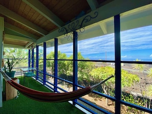 Hammock lounging great with a book or computer to enjoy a nice breeze and view