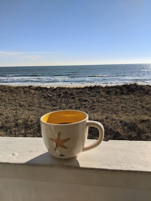 Morning coffee on the deck