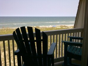 Hightop chairs on deck