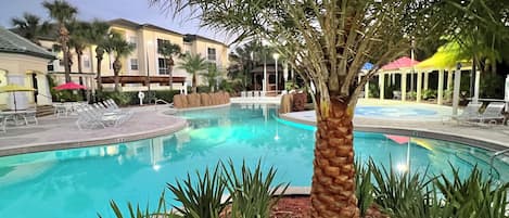 Heated Tropical Beach Style Walk-in Swimming Pool
