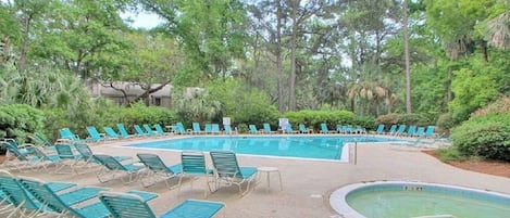 Community pool steps away form the villa