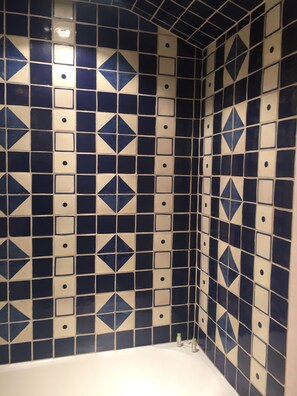 From hand made tiles and doors to hand sculpted fireplace, artistry everywhere.