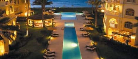 The resort at night!!