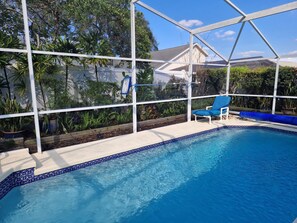 Our pool is fenced for total privacy