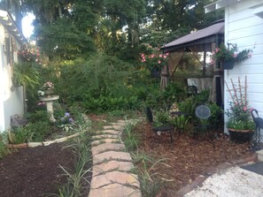 Walkway to your private deck.