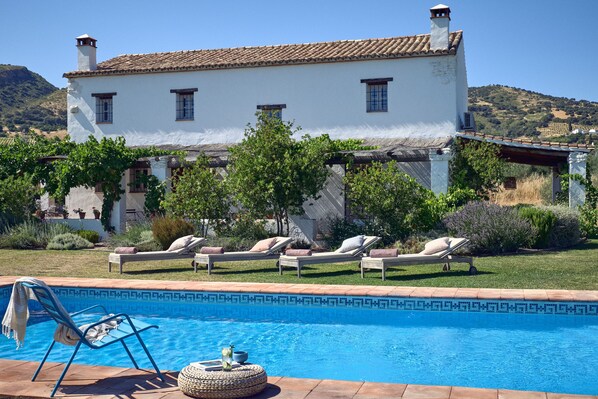 The finca sits in a green valley 10 mins from beautiful Ronda and it's all yours