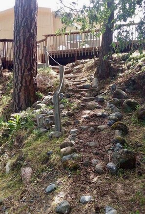 view of trail from the private river access