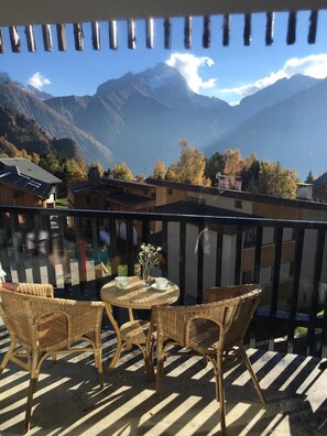 Our balcony is perfect place to relax & take in the glacier view