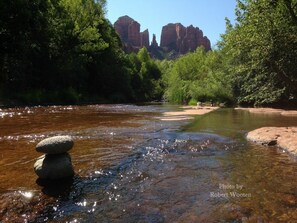 View of Cathedral Rock from the bottom of Upper Red Rock Loop Road