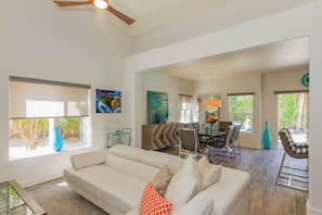Spacious living and dining
