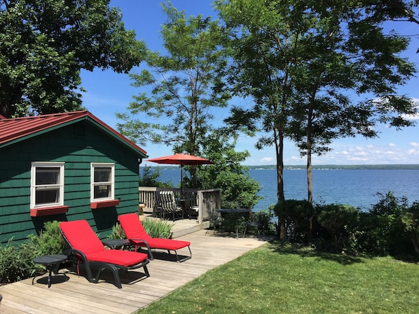 deck and yard