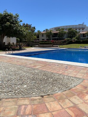 Swimming pool with view of kiddie pool area