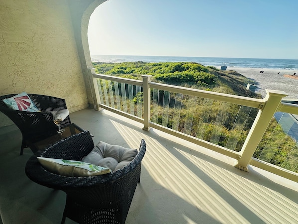 Endless ocean views from 3rd floor master bedroom deck!