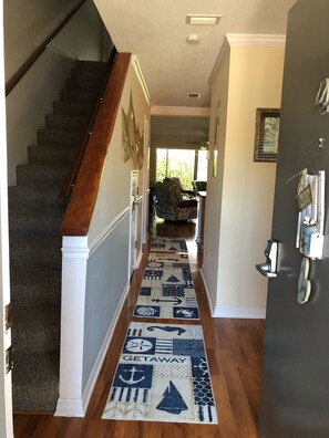 Opening the door to your relaxing beach vacation.