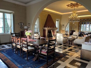 The Dining room is where breakfast is set up.