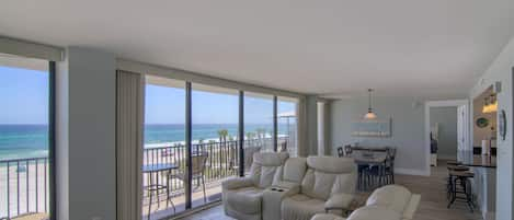 Living Room, Dining Room, View of the Beach