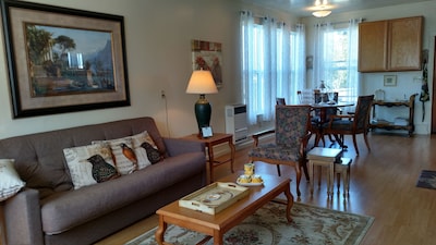 The Garden Suite has beautiful views of forests and pastures!