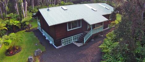 Aloha Sweet Hale sits on 3/4 acre lot with tropical surroundings.