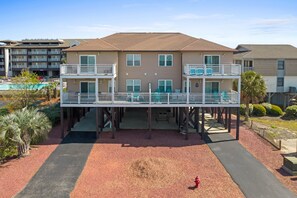 View from the Street,  Large driveway to park and parking around pool