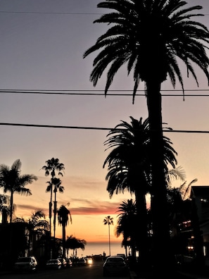 ocean sunset view from patio