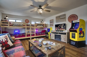 The bunk room!  Perfect for entertaining the kids or the adult kids.