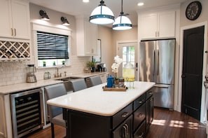 Beautiful brand new kitchen with built in wine fridge