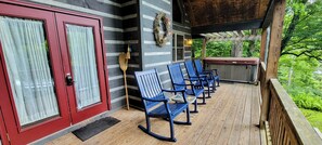 Front deck and hot tub
