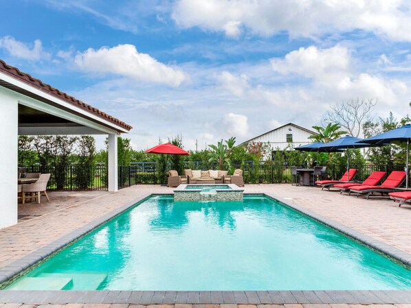 Resort style pool area
