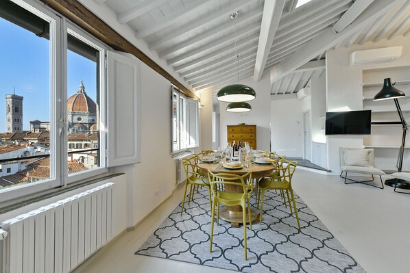 Living room and its view