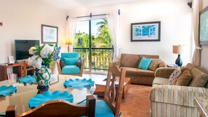 Patio door looking toward the jungle and mangrove