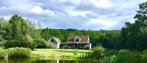 Elk Mountain Estate Chalet sleeps 22 on private 50 acres. Year round fun! 