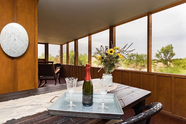A bottle of bubbly awaits at The Hideout!