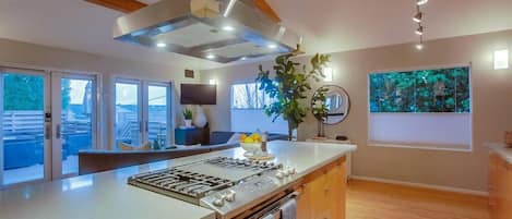 Chef kitchen w/ everything you could need to make a memorable meal w/ ocean view