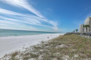 The white sand beach and Gulf are less than 150 yards away.
