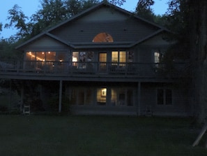 The home at dusk!