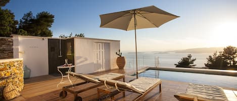 A southerly view from the privacy of the  pool area.