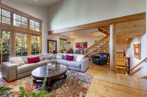 Living Room Newly Decorated with Newly Refinished Hardwood Floors