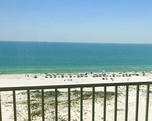 Beachfront balcony for two!