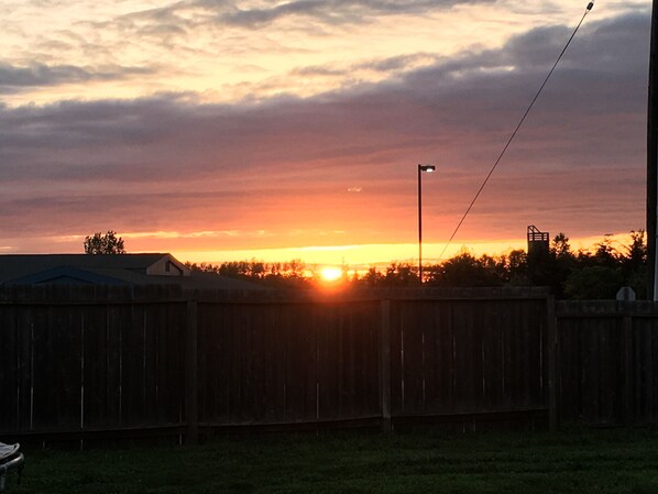 Sunset view from balcony 