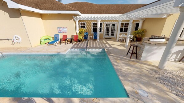 Backyard with pool