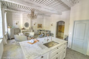 View from kitchen to living room