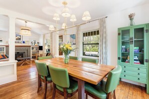 Handmade pine table by previous resident
