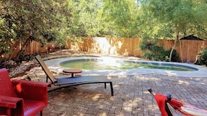 Saltwater pool and back yard