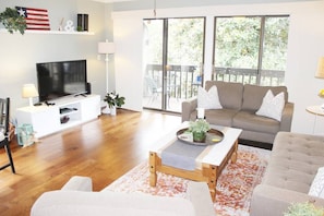 Smart TV, Netflix, DVD player and DVD library, several games for our guest