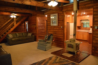 Log cabin on 25 acres