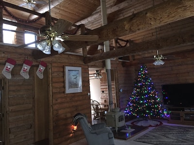 Log cabin on 25 acres