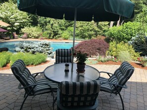 Lower patio and pool area.