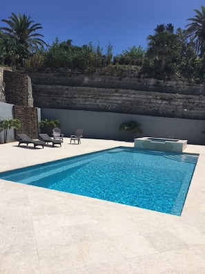 Private pool shared with the main house