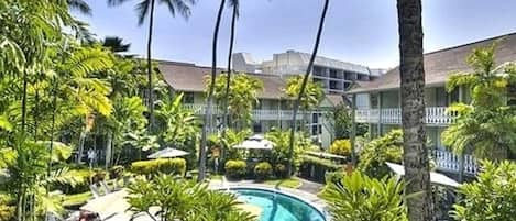 Your condo's  view - a tropical tranquility in Olde Hawaii plantation setting