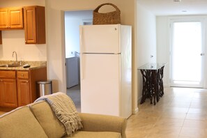 The door on the right leads to the outdoor lanai (patio)
